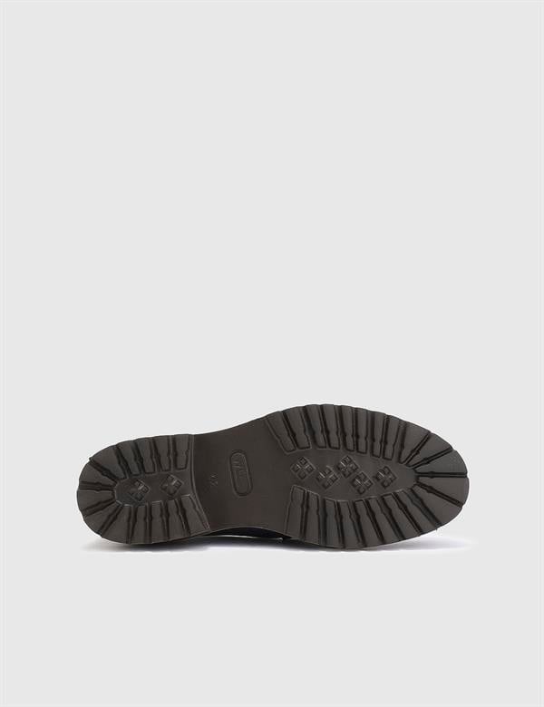 Nello Hakiki Deri Erkek Lacivert Loafer Ayakkabı