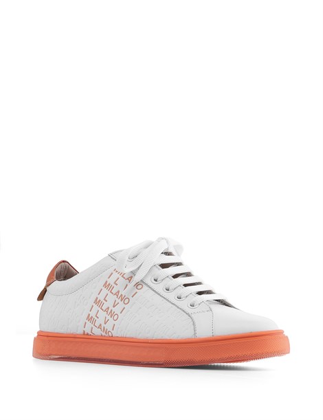 Nezz Women's Sneaker Orange Leather
