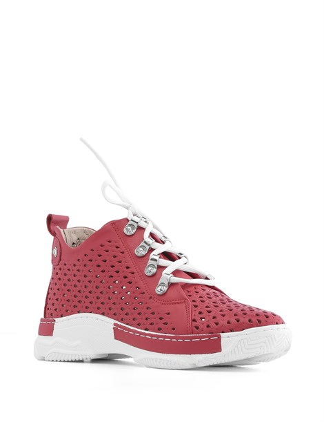 Nino Women's Sneaker Red Leather
