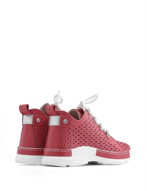 Nino Women's Sneaker Red Leather