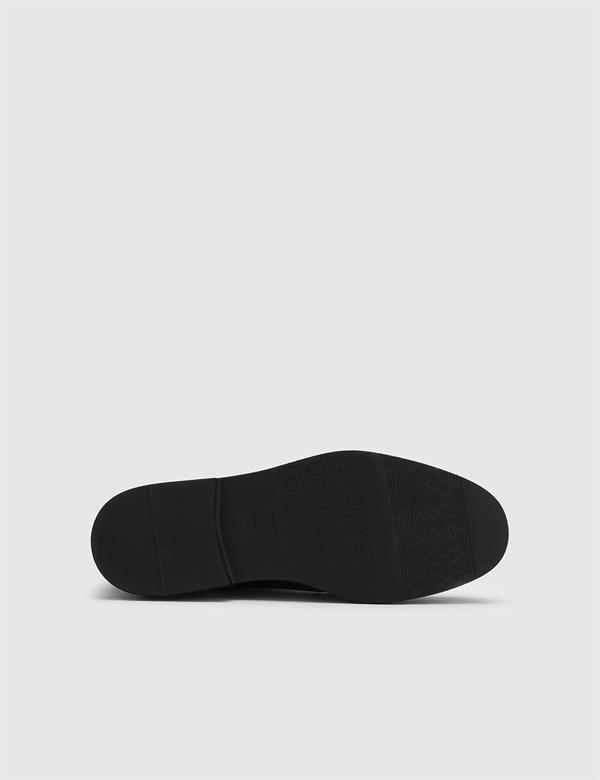 Nissa Black Floater Leather Men's Boot