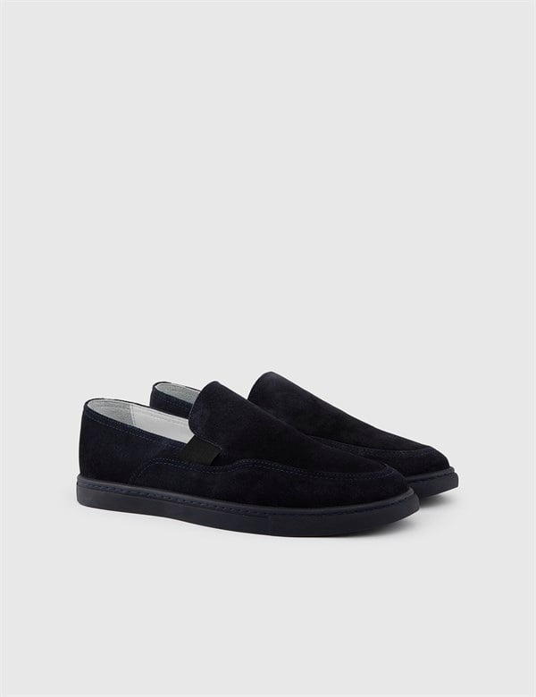 Noah Navy Blue Suede Leather Men's Daily Shoe