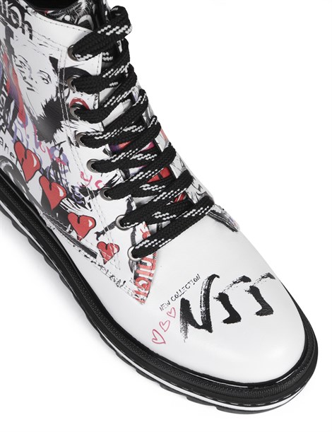 Nyuta Women's Boot White Printed