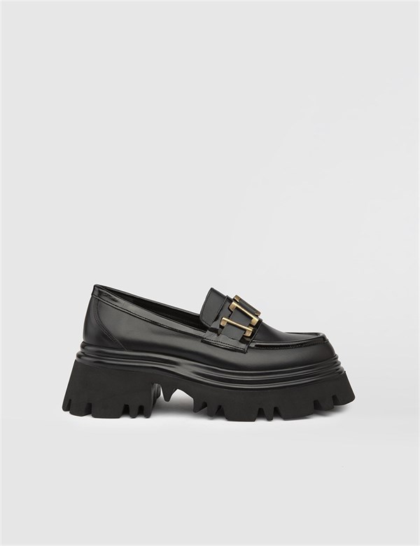 Onta Black Patent Leather Women's Loafer