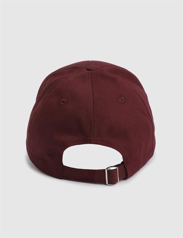 Peta Gabardin Bordo Unisex Şapka