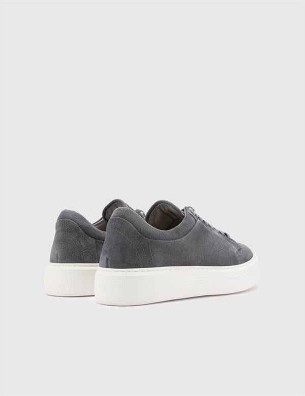 Pia Dark Grey Split Suede Leather Men's Sneaker