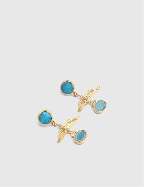 Plzen Turquoise Natural Stone Women's Earrings