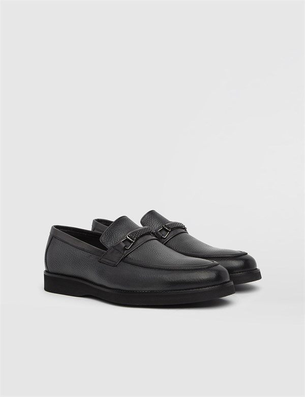 Pruna Grey Floater Leather Men's Daily Shoe