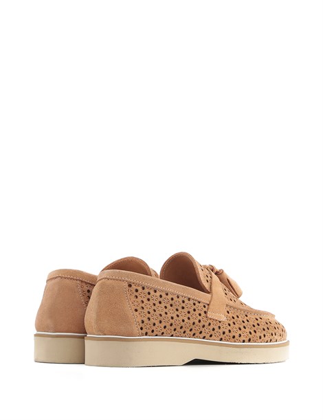 Reda Women's Moccasin Saddle Brown Suede