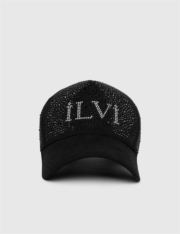 Redd Black Gabardine Women's Hat with Black Stones