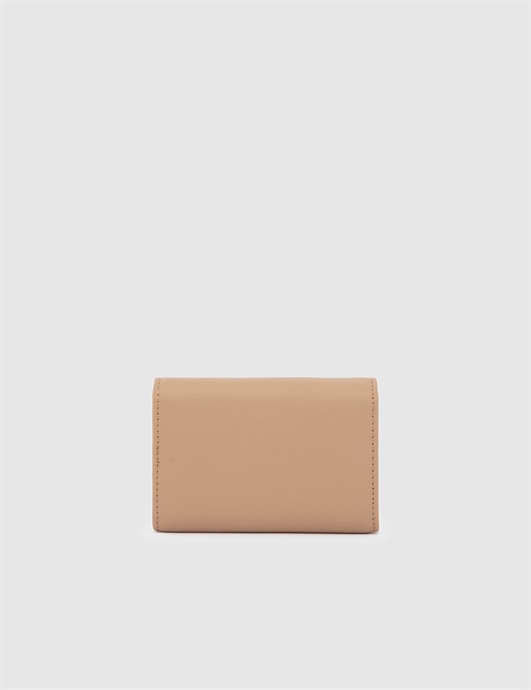 Regh Beige Floater Leather Unisex Card Holder