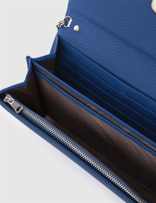 Reghin Blue Floater Leather Women's Shoulder Bag