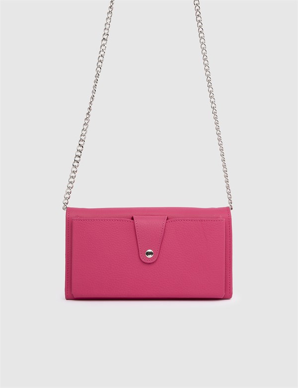 Reghin Pink Floater Leather Women's Shoulder Bag