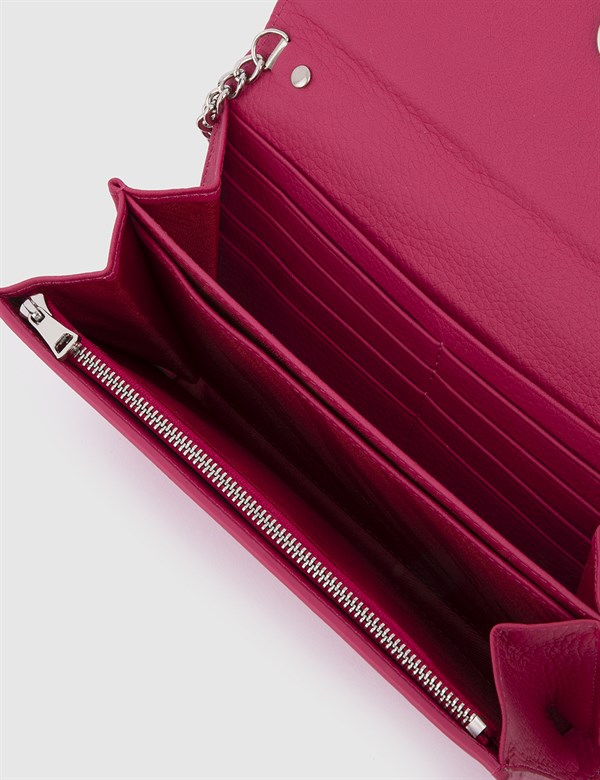Reghin Pink Floater Leather Women's Shoulder Bag
