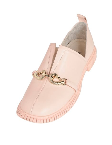 Renny Women's Moccasin Powder Pink Leather