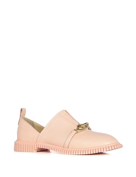 Renny Women's Moccasin Powder Pink Leather