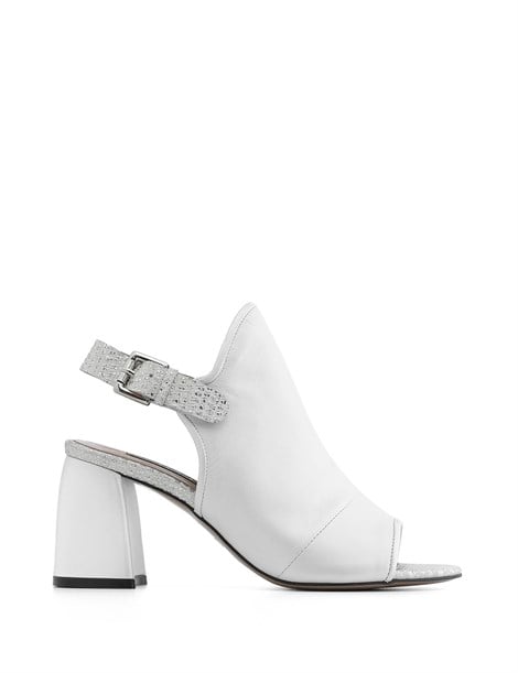 Riana Women's Sandal White Pearlescent Leather-Golden