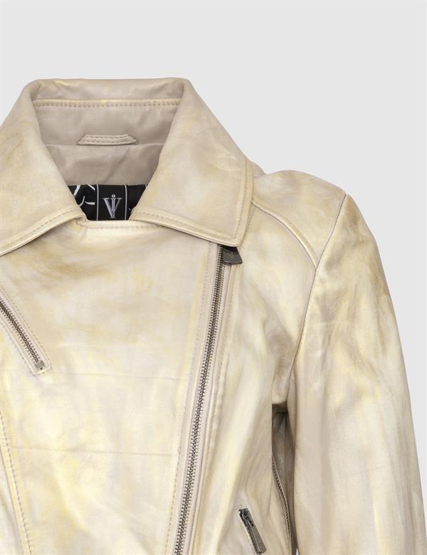 Rivers Gold Women's Leather Jacket