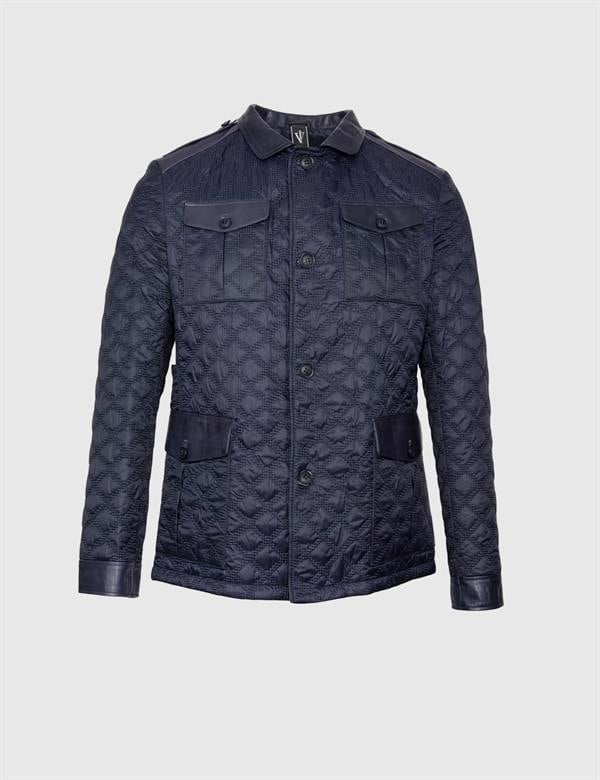 Rivne Navy Blue Men's Bomber Jacket