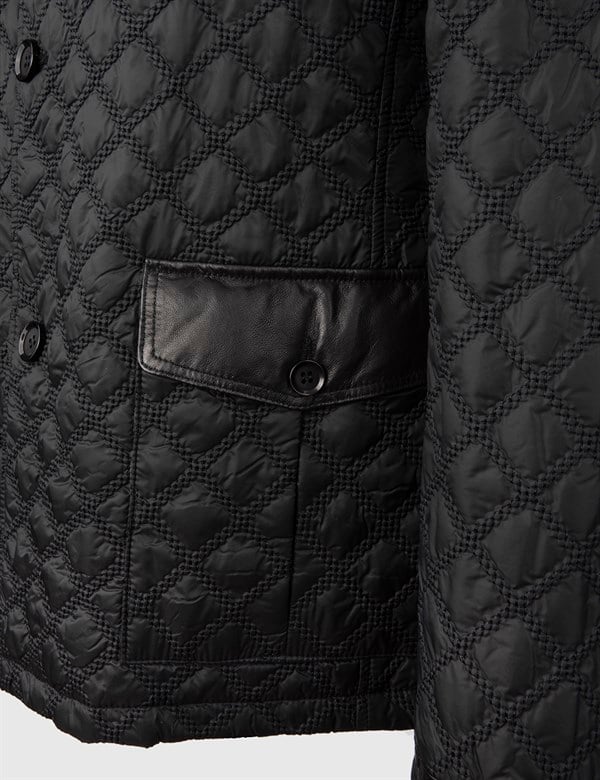 Rivne Black Men's Leather Bomber Jacket