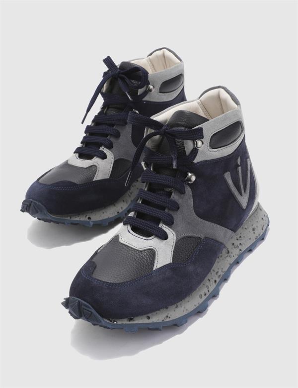 Riyad Navy Blue Suede Leather Men's Boot