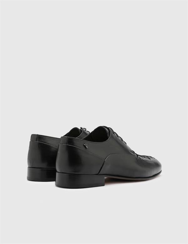 Roan Black Snake Leather Men's Classic Shoe