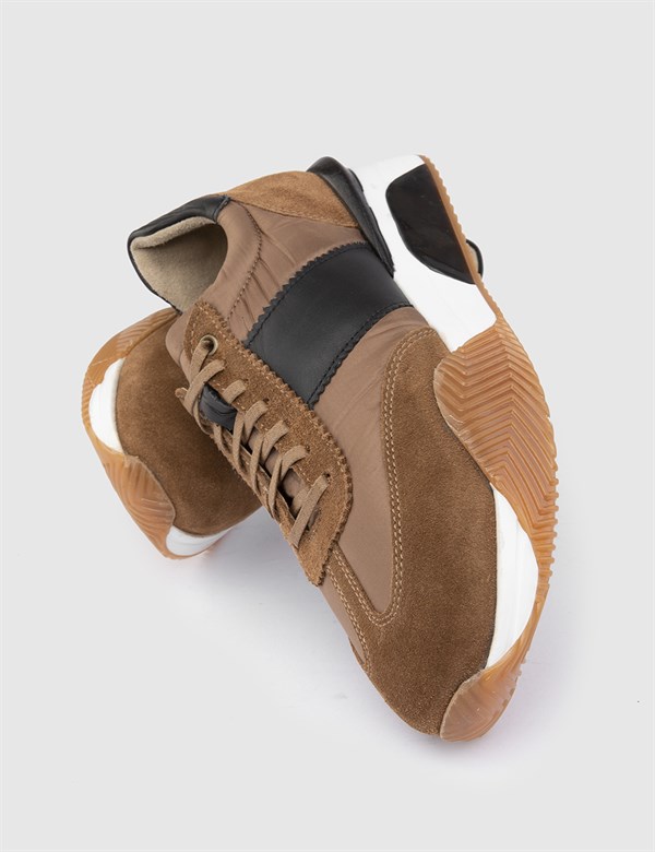 Roni Saddle Brown Suede Leather Men's Sneaker