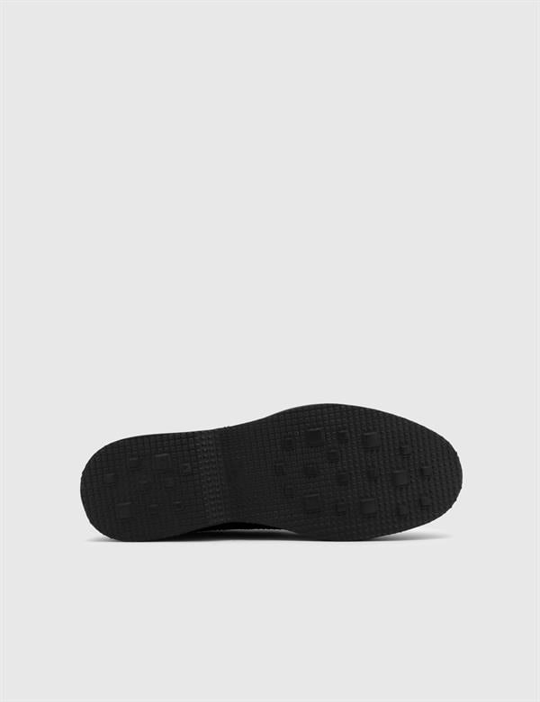Rossano Black Suede Leather Men's Sneaker