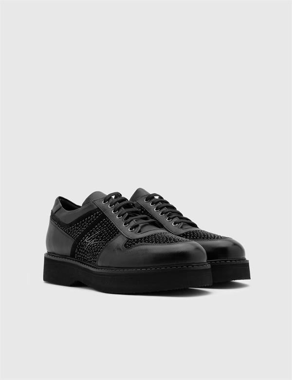 Rossano Black Suede Leather Men's Sneaker