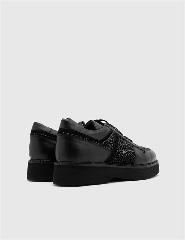 Rossano Black Suede Leather Men's Sneaker