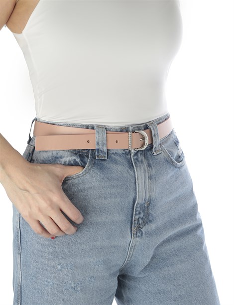 Sandy Women's Belt Powder Pink Leather