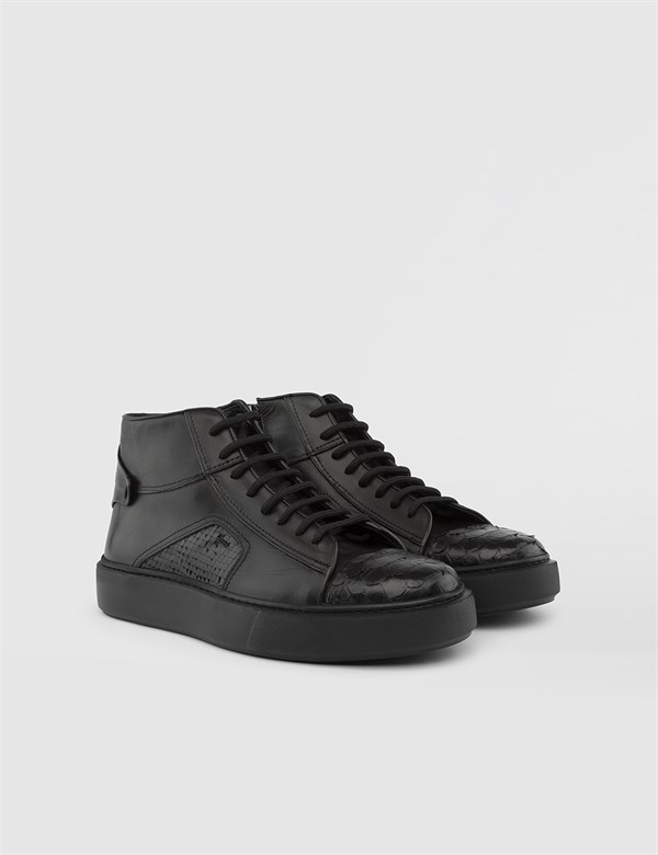 Sedum Black Snake Leather Men's Boot