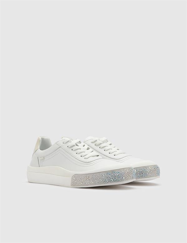 Sion White Leather Women's Sneaker