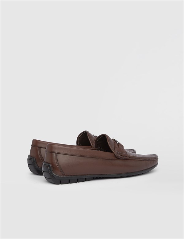 Struer Antique Brown Leather Men's Moccasin