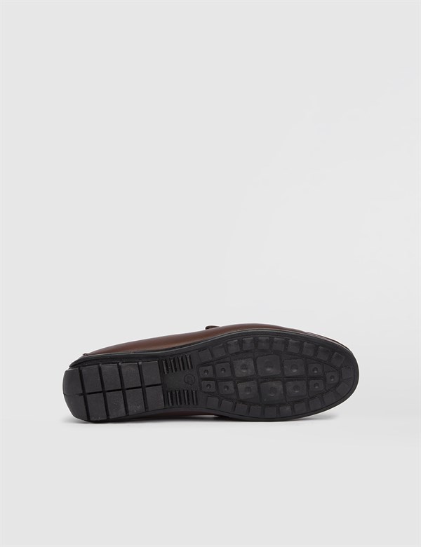 Struer Antique Brown Leather Men's Moccasin