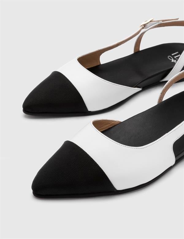 Tallare White Leather-Fabric Women's Sandal