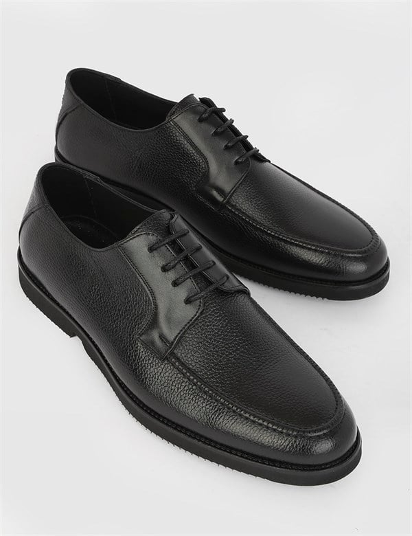 Tammi Black Leather Men's Derby Shoe