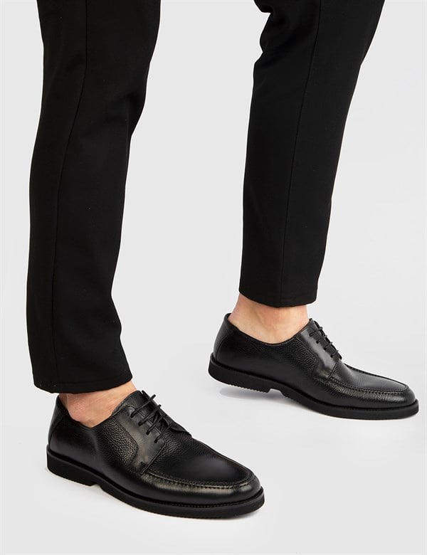 Tammi Black Leather Men's Derby Shoe