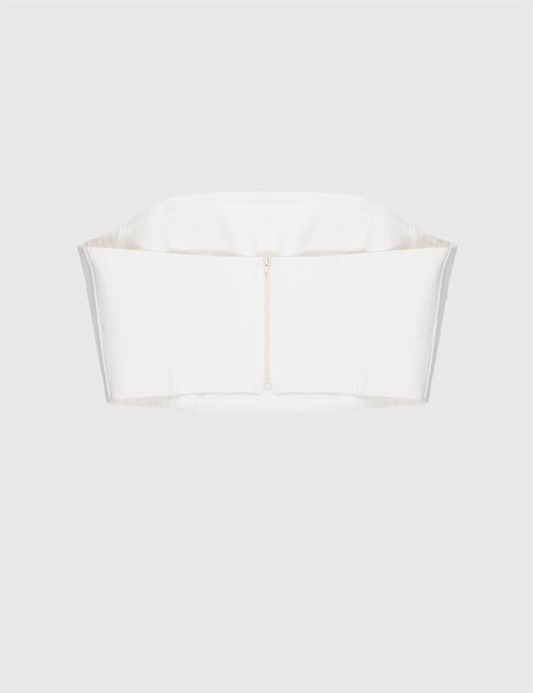 Teah Cream Women's Linen Bustier