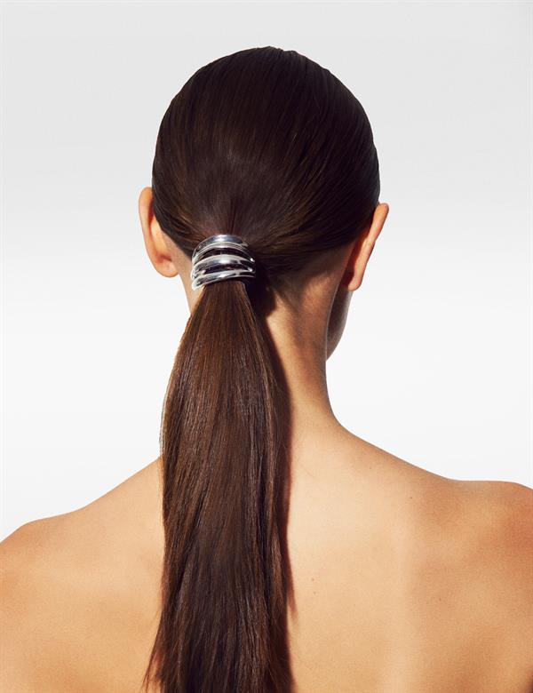 Tepuke Silver Women's Elastic Hair Tie