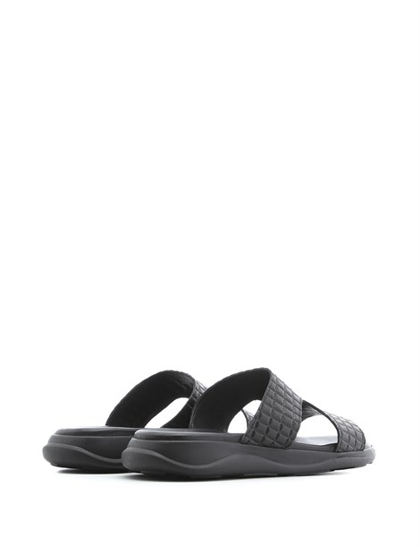 Thomas Men's Slipper Black Quilted Leather