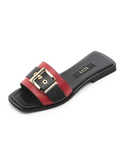 Abella Women's Slipper Red Leather