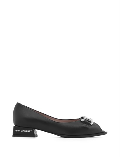 Adel Women's Ballerina Black Leather