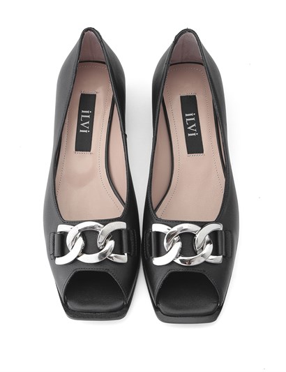 Adel Women's Ballerina Black Leather