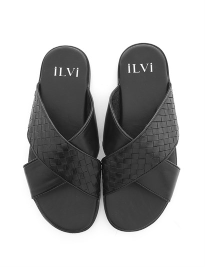 Adrina Men's Slipper Black Nappa