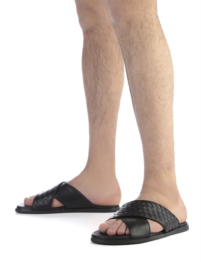 Adrina Men's Slipper Black Nappa