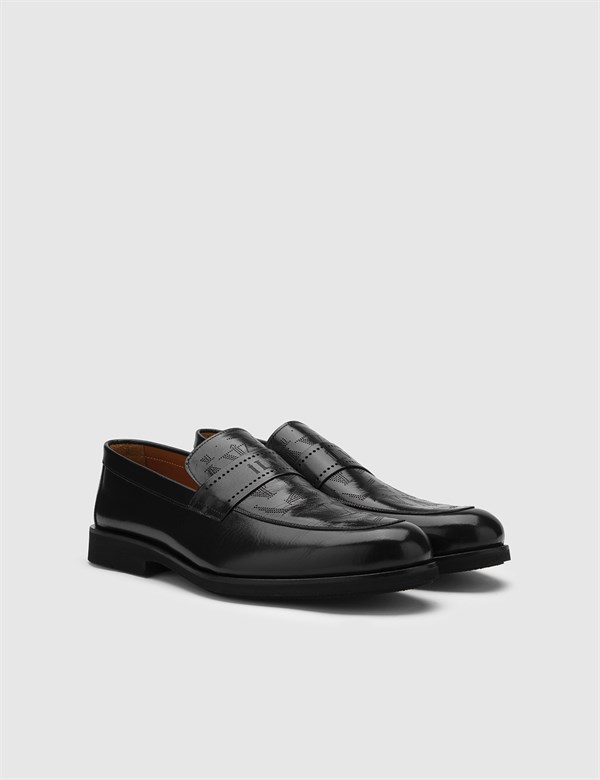 Aimil Black Buffalo Leather Men's Classic Shoe