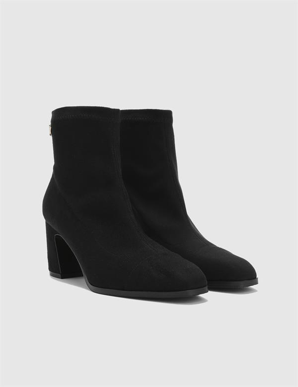 Aloin Black Suede Leather Women's Boot