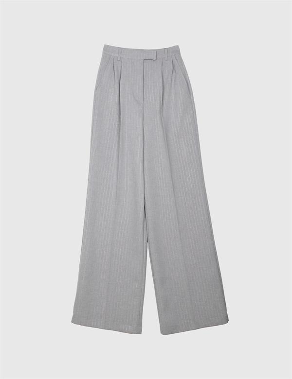 Alyones Grey Women's Palazzo Trousers