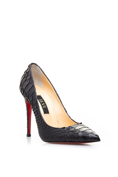 Amanda Bayan Stiletto Siyah Piton
